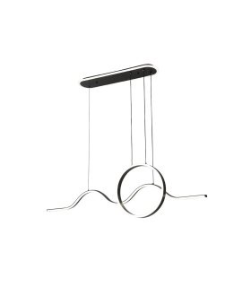 Lámpara de techo colgante LED 177W negro regulable Year