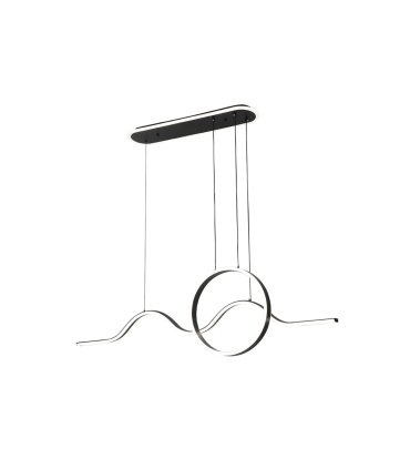 Lámpara de techo colgante LED 177W negro regulable Year