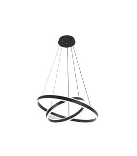 Lámpara de techo colgante LED 126W negro regulable Lion