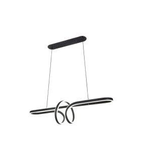 Lámpara de techo colgante LED 122W negro regulable Nantes