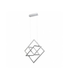 Lámpara Colgante LED 50W Cromo 3 Rombos Orientables Lexie
