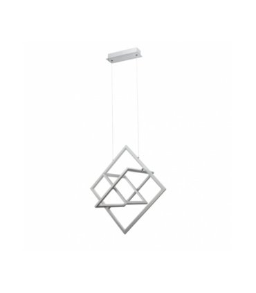 Lámpara Colgante LED 50W Cromo 3 Rombos Orientables Lexie