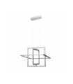 Lámpara Colgante LED 50W Cromo Geométrica Cuadrada Lexie