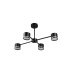 Lámpara de Techo 4 Luces LED GX53 Negra Ortiga 36W