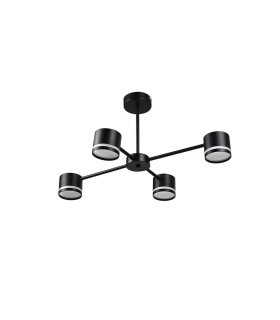 Lámpara de Techo 4 Luces LED GX53 Negra Ortiga 36W