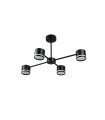 Lámpara de Techo 4 Luces LED GX53 Negra Ortiga 36W