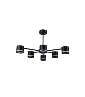 Lámpara de Techo 6 Luces LED GX53 Negra Ortiga 54W