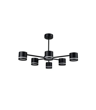 Lámpara de Techo 6 Luces LED GX53 Negra Ortiga 54W