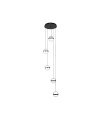 Plafón Colgante LED Negro 5 Luces 140W Regulable People