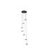 Plafón Colgante LED Negro 7 Luces 196W 15288 lm People
