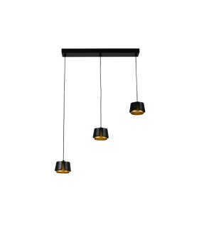 Lámpara Colgante LED 3 Luces Negro Oro GX53 27W 2400 lm Domenica