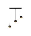 Lámpara Colgante LED 3 Luces Negro Oro GX53 27W 2400 lm Domenica