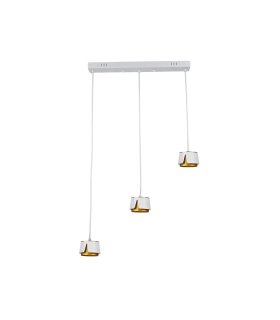 Lámpara Colgante LED 3 Luces Blanco Oro GX53 27W 2400 lm Domenica