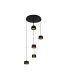 Plafón LED 5 Luces Negro Oro GX53 45W 4000 lm Domenica