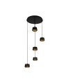 Plafón LED 5 Luces Negro Oro GX53 45W 4000 lm Domenica