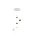 Plafón LED 5 Luces Blanco Oro GX53 45W 4000 lm Domenica