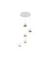 Plafón LED 5 Luces Blanco Oro GX53 45W 4000 lm Domenica