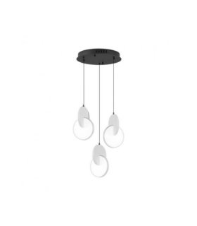 Plafón Colgante LED Negro y Blanco 3 Luces 51W 7140 lm Carlota