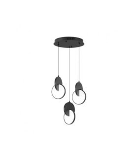 Plafón Colgante LED Negro 3 Luces 51W 7140 lm Carlota