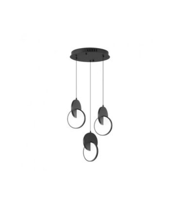 Plafón Colgante LED Negro 3 Luces 51W 7140 lm Carlota