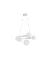 Lámpara Colgante Blanca 5 Luces G9 Tulipas Globo 52x52 cm Lozolla