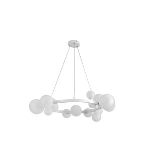 Lámpara Colgante Circular Blanca 15 Luces G9 73x73 cm Lozolla
