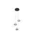 Plafón Colgante LED Negro 3 Luces 21W Regulable 35x35 cm Pompeya