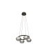 Plafón Colgante LED Negro 4 Luces 28W Regulable 48x48 cm Pompeya
