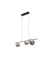 Regleta Colgante LED Negra 4 Luces 28W 100x34 cm Pompeya