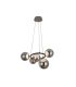Plafón Colgante LED Negro 5 Luces 35W Regulable 58x58 cm Pompeya