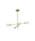 Lámpara de Techo Bronce 4 Luces E27 Brazos Orientables 71x71 cm Jerusalén