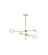 Lámpara de Techo Bronce 4 Luces G9 Tulipas Dobles 82x82 cm Jerusalén