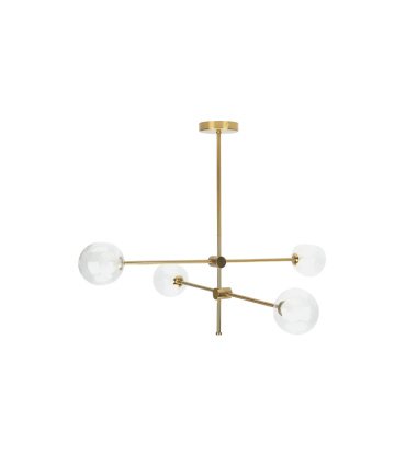 Lámpara de Techo Bronce 4 Luces G9 Tulipas Dobles 82x82 cm Jerusalén