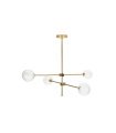 Lámpara de Techo Bronce 4 Luces G9 Tulipas Dobles 82x82 cm Jerusalén