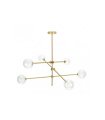 Lámpara de Techo Bronce 6 Luces G9 Tulipas Dobles 90x90 cm Jerusalén