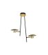 Lámpara Colgante LED 2 Luces 12W 4000K Negro y Oro Orientable Ciudad del Cabo