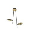 Lámpara Colgante LED 2 Luces 12W 4000K Negro y Oro Orientable Ciudad del Cabo