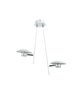 Lámpara Colgante LED 2 Luces 12W 4000K Blanco y Plata Orientable Ciudad del Cabo