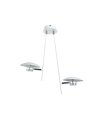 Lámpara Colgante LED 2 Luces 12W 4000K Blanco y Plata Orientable Ciudad del Cabo