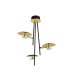 Lámpara Colgante LED 3 Luces 18W 4000K Negro y Oro Orientable Ciudad del Cabo