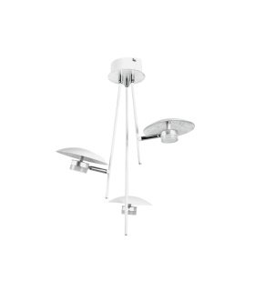 Lámpara Colgante LED 3 Luces 18W 4000K Blanco y Plata Orientable Ciudad del Cabo