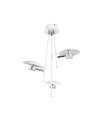 Lámpara Colgante LED 3 Luces 18W 4000K Blanco y Plata Orientable Ciudad del Cabo