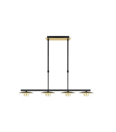Lámpara Lineal LED 4 Luces 24W 4000K Negro y Oro 85x15 cm Ciudad del Cabo