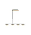 Lámpara Lineal LED 4 Luces 24W 4000K Negro y Oro 85x15 cm Ciudad del Cabo