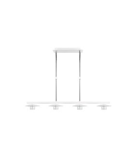 Lámpara Lineal LED 4 Luces 24W 4000K Blanco y Plata 85x15 cm Ciudad del Cabo