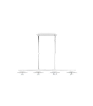 Lámpara Lineal LED 4 Luces 24W 4000K Blanco y Plata 85x15 cm Ciudad del Cabo