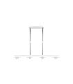 Lámpara Lineal LED 4 Luces 24W 4000K Blanco y Plata 85x15 cm Ciudad del Cabo