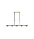 Lámpara Lineal LED 5 Luces 30W 4000K Negro y Oro 104x15 cm Ciudad del Cabo