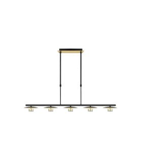 Lámpara Lineal LED 5 Luces 30W 4000K Negro y Oro 104x15 cm Ciudad del Cabo