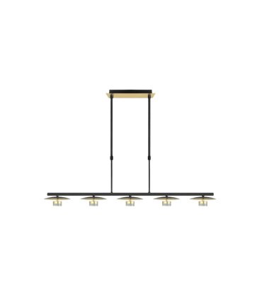 Lámpara Lineal LED 5 Luces 30W 4000K Negro y Oro 104x15 cm Ciudad del Cabo